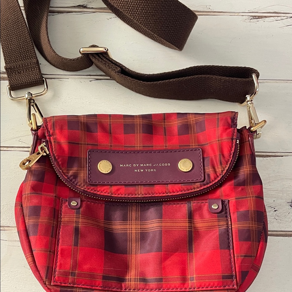 Marc by Marc Jacobs Red and Brown Crossbody Bag